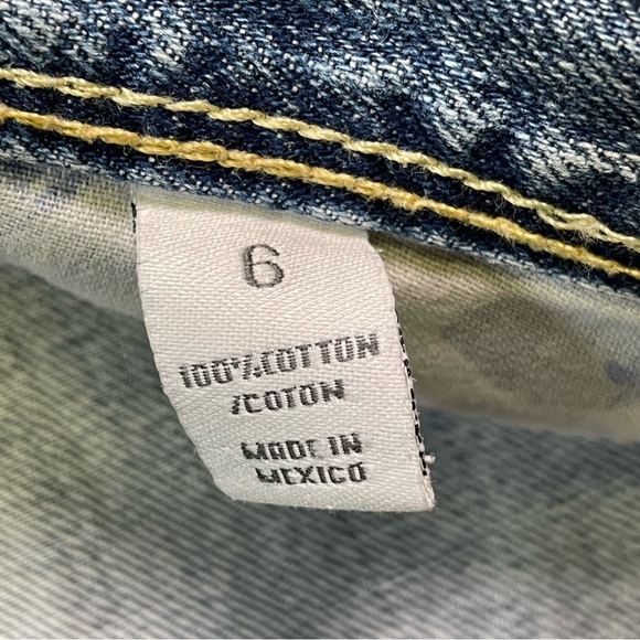 Vintage Abercrombie & Fitch Micro Denim Mini Shorts Low Rise Womens 6 Y2K - Picture 7 of 8